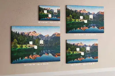 Lake landscape cork memo board