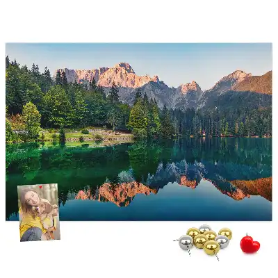 Lake landscape cork memo board