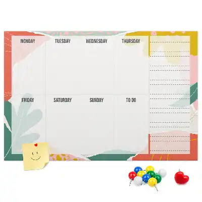 Printed Cork Board Simple weekly planner