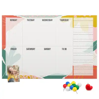 Printed Cork Board Simple weekly planner