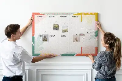 Printed Cork Board Simple weekly planner
