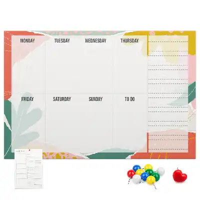 Printed Cork Board Simple weekly planner