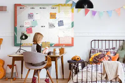 Printed Cork Board Simple weekly planner