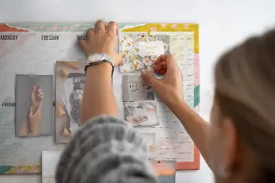 Printed Cork Board Simple weekly planner