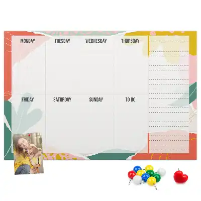 Printed Cork Board Simple weekly planner