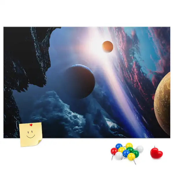 Great Galaxy Printed Cork Memo Board