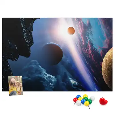 Great Galaxy Printed Cork Memo Board