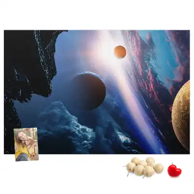 Great Galaxy Printed Cork Memo Board