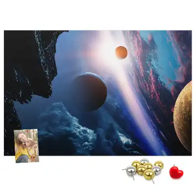Great Galaxy Printed Cork Memo Board