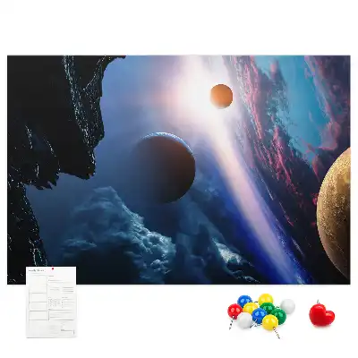 Great Galaxy Printed Cork Memo Board