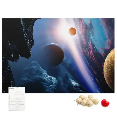 Great Galaxy Printed Cork Memo Board