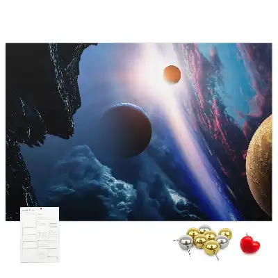 Great Galaxy Printed Cork Memo Board