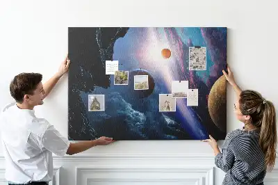 Great Galaxy Printed Cork Memo Board