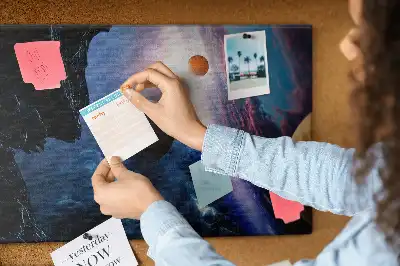 Great Galaxy Printed Cork Memo Board