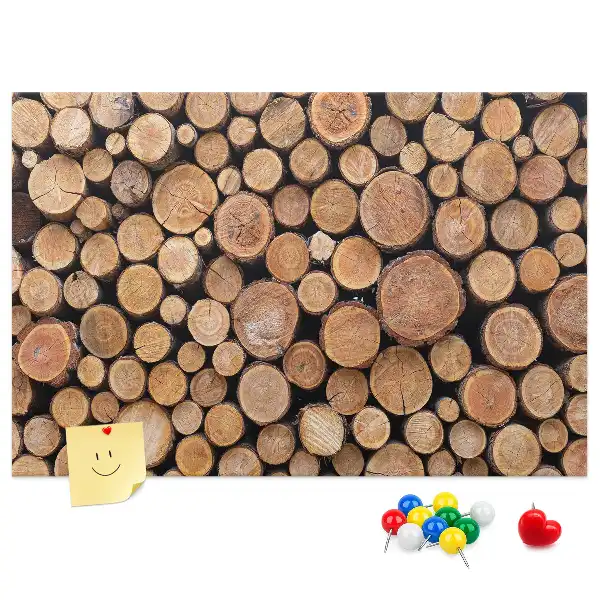 Tree rings cork memo board