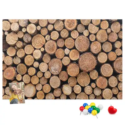 Tree rings cork memo board