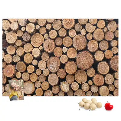 Tree rings cork memo board