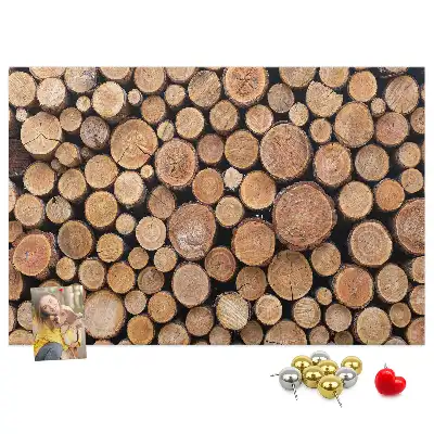 Tree rings cork memo board