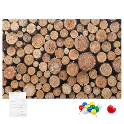 Tree rings cork memo board