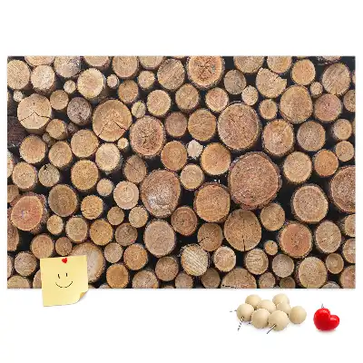 Tree rings cork memo board
