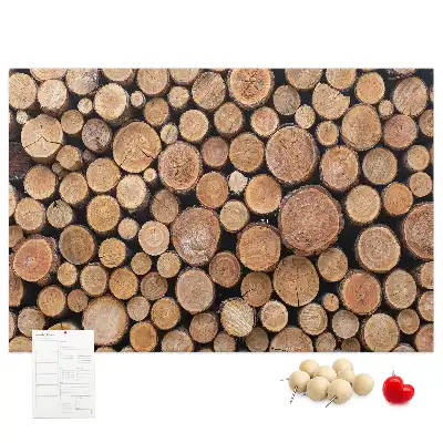 Tree rings cork memo board