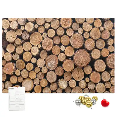 Tree rings cork memo board