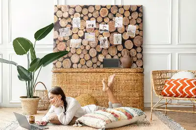 Tree rings cork memo board