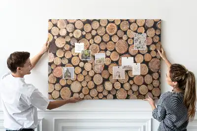 Tree rings cork memo board