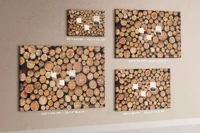 Tree rings cork memo board