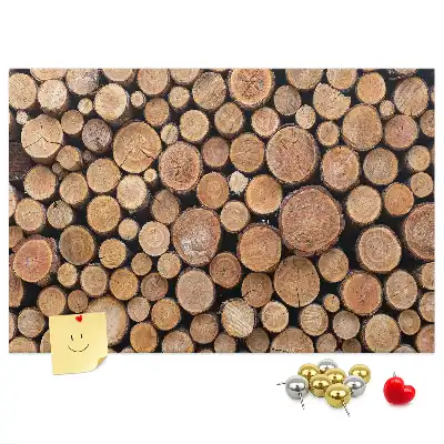 Tree rings cork memo board