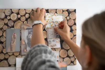 Tree rings cork memo board