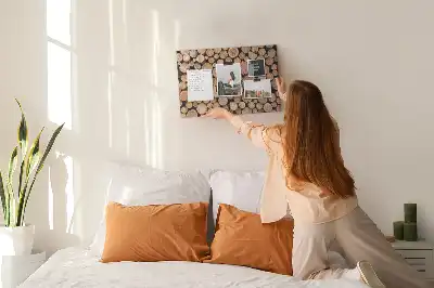 Tree rings cork memo board