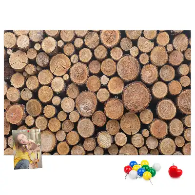 Tree rings cork memo board