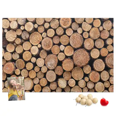 Tree rings cork memo board