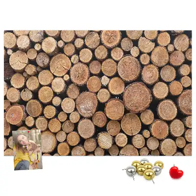 Tree rings cork memo board