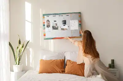 Retro Printed Weekly Planner Cork Board
