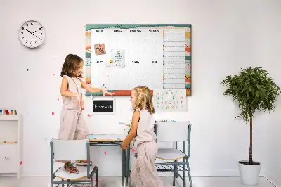 Retro Printed Weekly Planner Cork Board