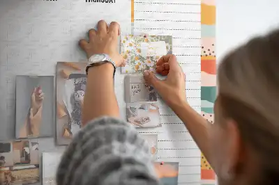 Retro Printed Weekly Planner Cork Board