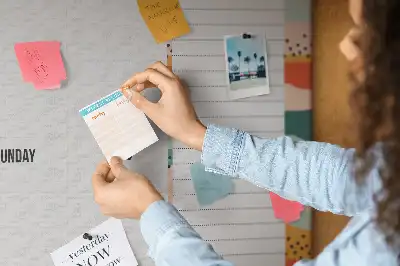 Retro Printed Weekly Planner Cork Board