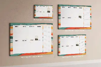 Retro Printed Weekly Planner Cork Board