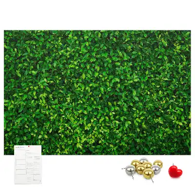 Printed Cork Memo Board Hedge leaves