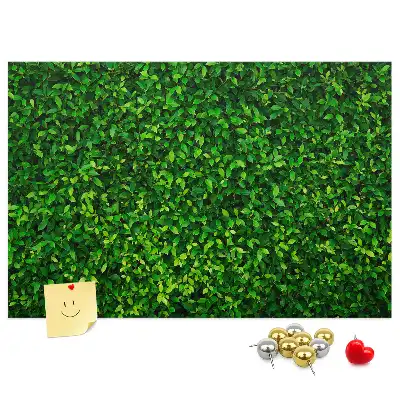 Printed Cork Memo Board Hedge leaves