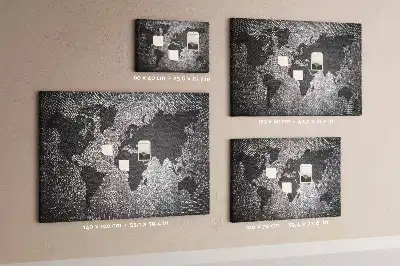 Cork memo board Concrete world map