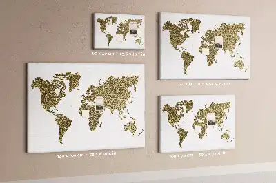 Printed Cork Board World map