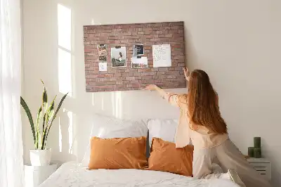 Brick wall patterned cork memo board