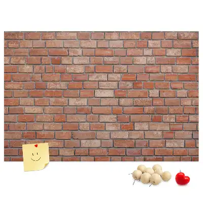 Brick wall patterned cork memo board