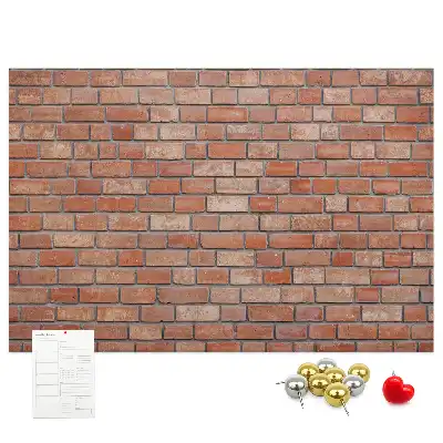 Brick wall patterned cork memo board
