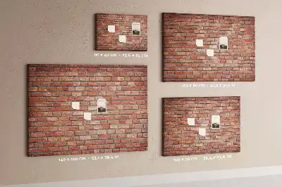 Cork memo board Brick wall