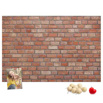 Brick wall patterned cork memo board