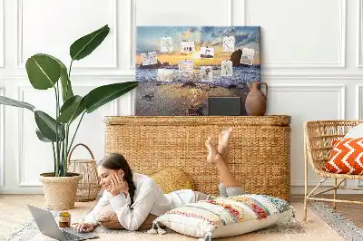 Printed Beach Sunset Cork Board